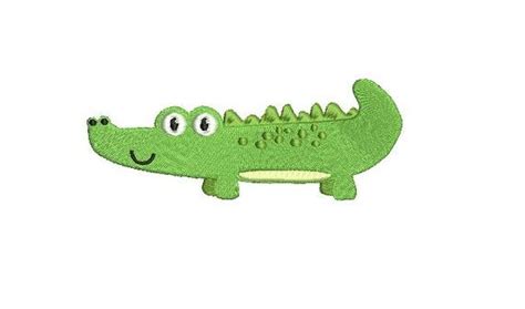 Cute Crocodile Embroidery Design Fill Design Machine Etsy In 2021