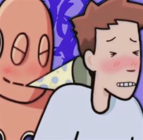 An Animated Image Of Two People With Different Facial Expressions