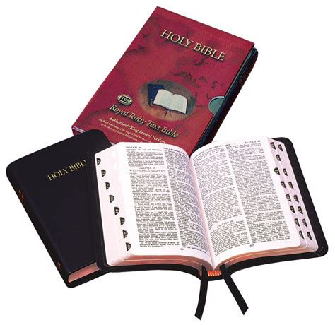 Kjv Text Bible Black Calfskin Thumb Index Free Delivery At Uk