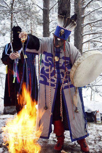 Siberian Shaman Doing A Kamlanie Ritual Krasnoyarsk Southern