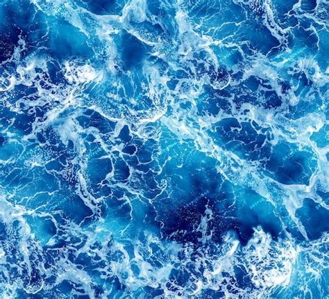 Ocean Water Seamless Background Texture Deep Blue Ocean Etsy