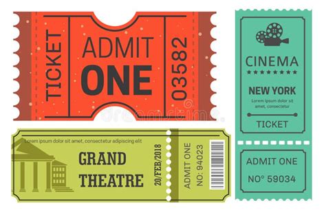 Tickets Cinema And Theater Admission Or Pass Entertainment Industry