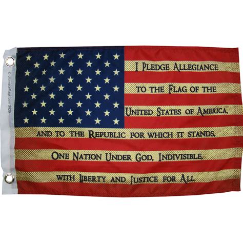 Vintage Usa I Pledge Allegiance Flag United States Of America 2 X 3 Feet