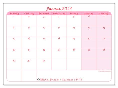 Kalender Januar 2024 Delikatesse Ms Michel Zbinden De