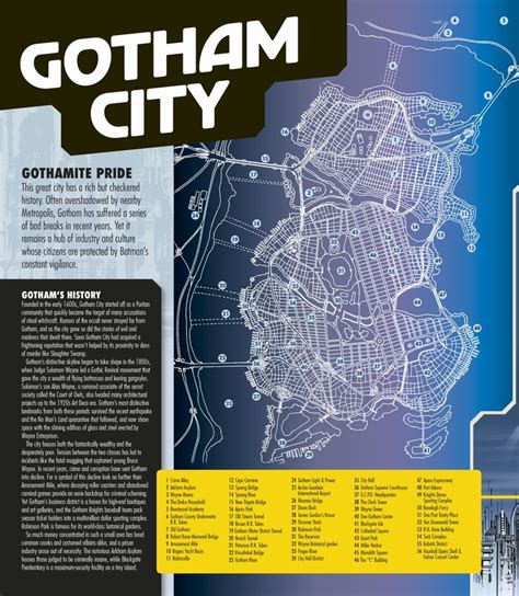 Map Of Gotham City From Batman The World Of The Dark Knight Dk