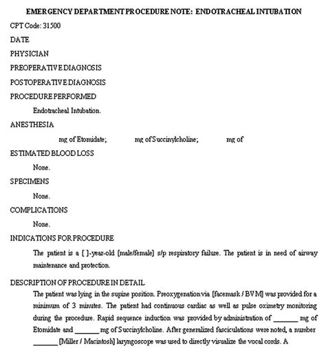 The Basics Of A Procedure Note Free Sample Example And Format Templates