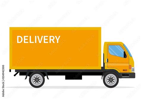 Delivery Truck Van Isolated On White Background Online Delivery