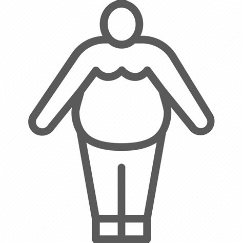 Big Body Fat Human Man Obesity Icon Download On Iconfinder