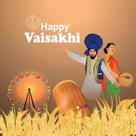 Creative Illustration Of Happy Vaisakhi Sikh Festival Background