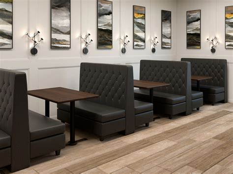 Custom Banquette Double Booths Restaurant Tables Restaurant Chairs