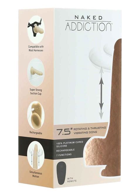 Naked Addiction Silicone Rechargeable Thrusting Vibrating And