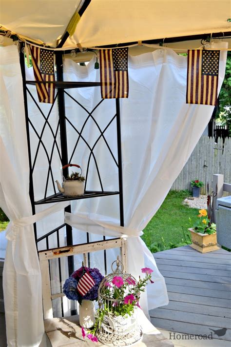 Cheap Diy Patio Curtains Drop Cloth Outdoor Curtain Tutorial Super