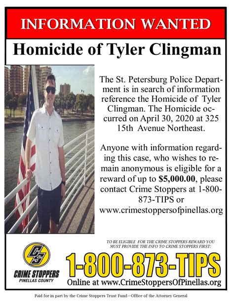 Unsolved Crimes Crime Stoppers Of Pinellas County