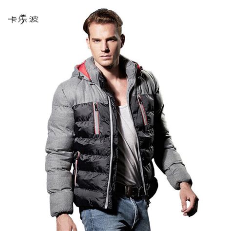 Mens Clothing Winter Feather Cotton Clothing Mens Warm