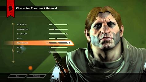 Dragon Age Inquisition Character Creation Dwarf Male Youtube