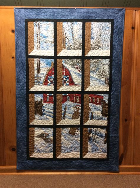 Attic Window Quilt Pattern Using Panels