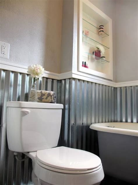 15 Great Inspiration Bathroom Ideas Using Corrugated Metal