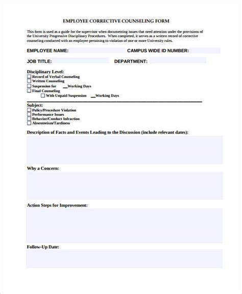 Free 48 Counseling Forms In Pdf Ms Word