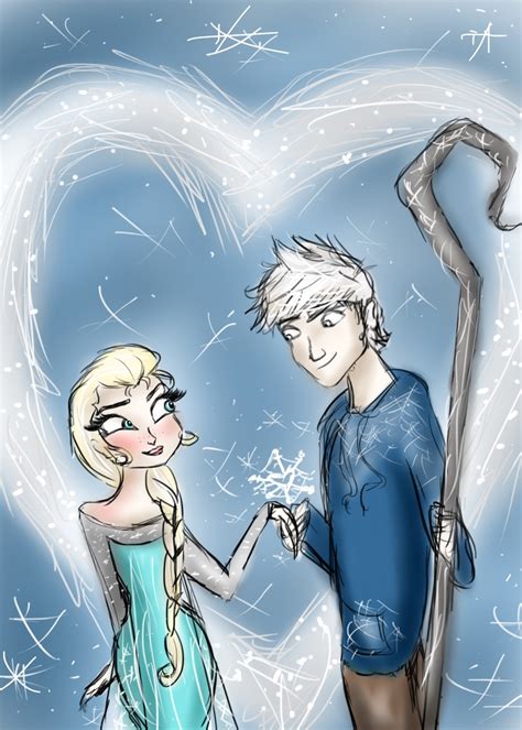 Elsa And Jack Frost Frozen Fan Art 34772293 Fanpop