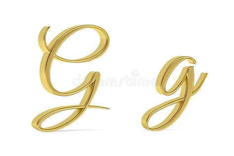 Golden 3d Decorative Letter G Three Dimensional Uppercase And