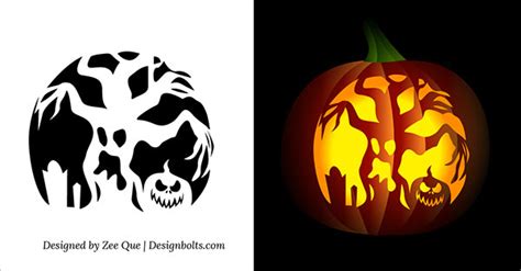 I used a very fine stitch and sewed twice (right beside each other.) 10 Free Printable Scary Pumpkin Carving Patterns, Stencils ...