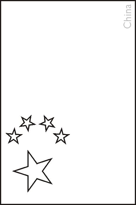 China Flag Coloring Page Clip Art Library