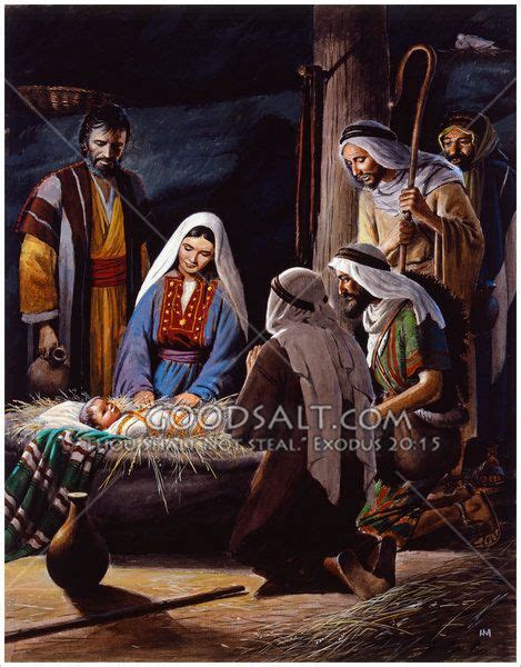 Shepherds Visit The Shepherd Baby Jesus Nativity