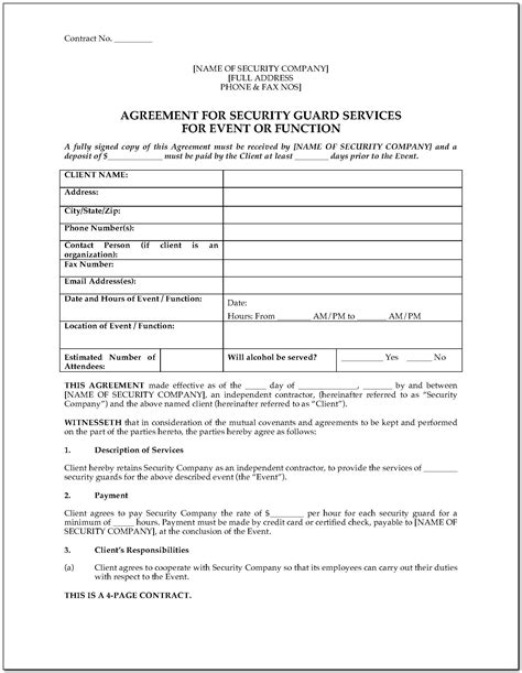 Security Guard Incident Report Template
