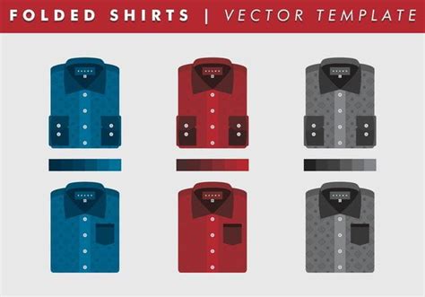 folded casual shirts template vector free ai eps uidownload