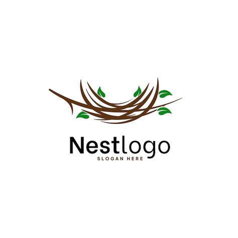 Premium Vector Bird Nest Abstract Vector Logo Design