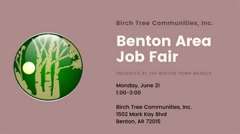 Birch Tree Communities Inc Benton Area Job Fair Birch Tree