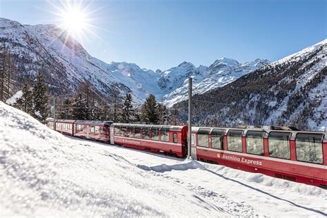 Against Backdrop Of Alps Gorgeous Train Ride Through Switzerland