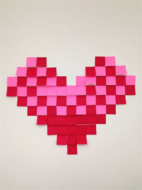 Post It Note Heart Post It Art Sticky Note Crafts Post It Notes
