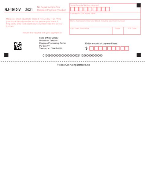 2021 Form Nj Nj 1040 V Fill Online Printable Fillable Blank Pdffiller