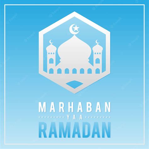 Premium Vector Letter Vector Marhaban Yaa Ramadan With Mosque Symbol