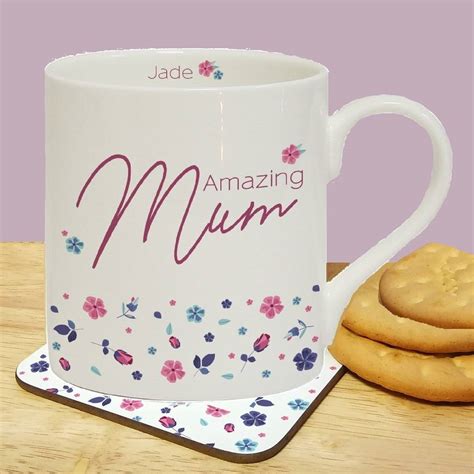 Find mother's day coffee mugs that can be personalized for every mom! Amazing Mum Personalised Mothers Day Mug And Coaster By ...