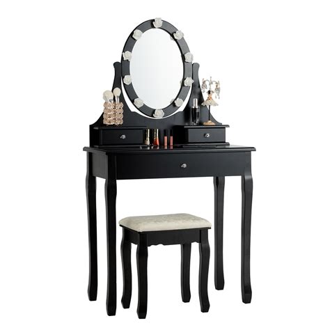A vanity mirror shouldn't be too small because that defeats the whole if the light is only coming from the top that will produce shadows and won't give you a good image of how. Topbuy Lighted Vanity Mirror Set Makeup Dressing Table w ...