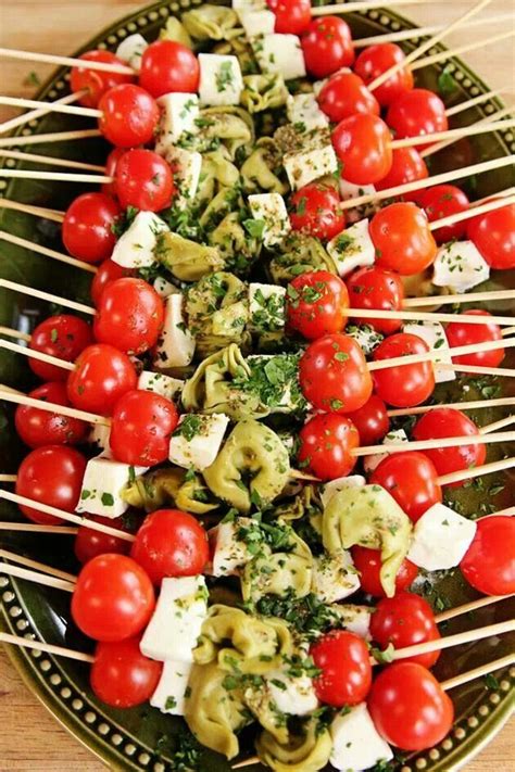 Get christmas appetizer recipes that can be made in advance, like dips, bruschetta, crackers, toasts, and more ideas. Tortellini Skewers | Recipe | Food network recipes ...