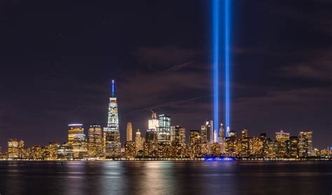 911 Memorial At Night