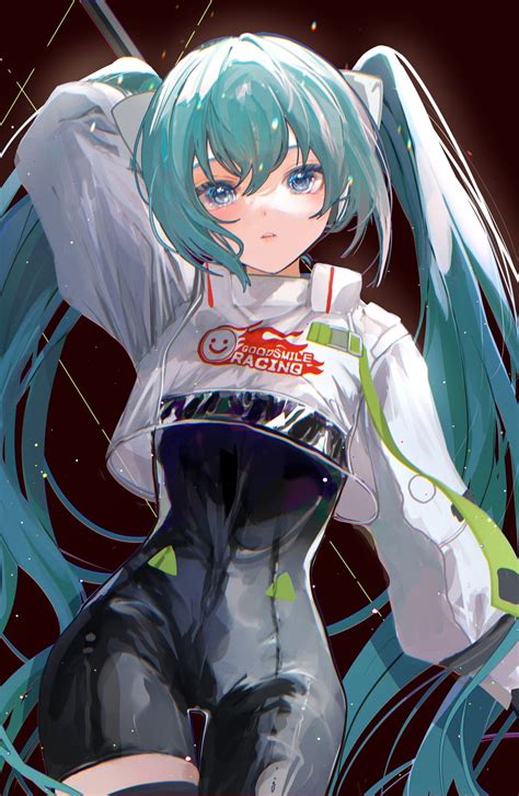 Hatsune Miku Racing Miku And Racing Miku Vocaloid And 1 More Drawn