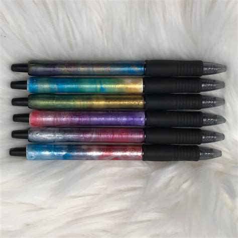 Pilot G2 Gel Pens Color Swirl Unique Pens Glitter G2 Pens Etsy