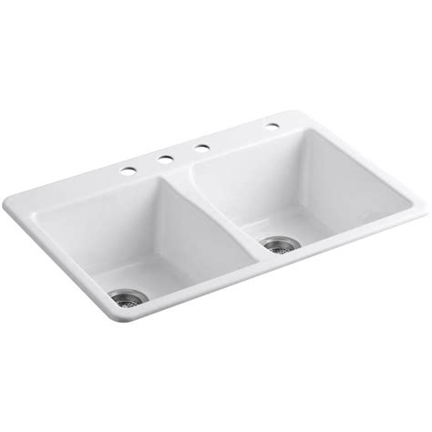 Wed, jan 28, 2004 original creator: KOHLER Deerfield Drop-In Cast-Iron 33 in. 4-Hole Double ...