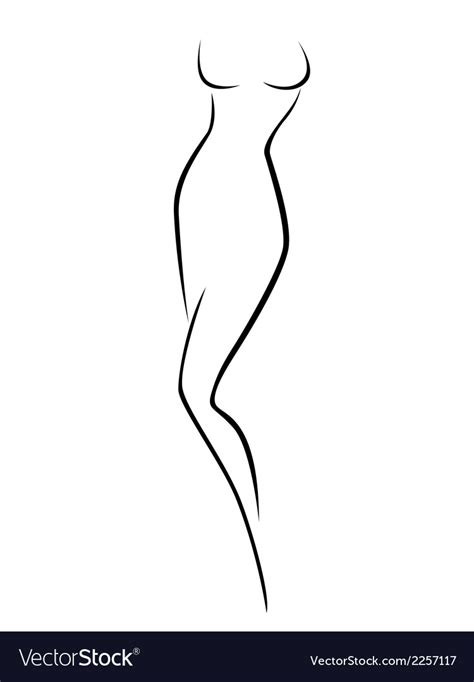 Abstract Female Body Contour Royalty Free Vector Image
