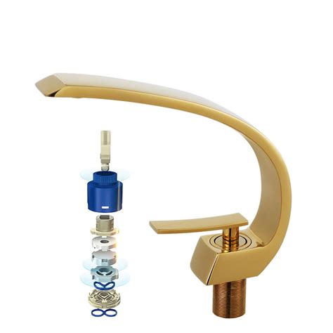 ﻿at your doorstep faster than ever. Brushed/ Polished Gold Bathroom Faucet Brass Single Hole Vessel Sink Faucet Unique Widespread