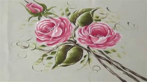 Como Pintar Rosas Rosadas En Tela 22 Flores Para Dibujar Como