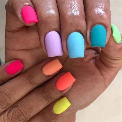 43 Beautiful Ideas For Wearing Rainbow Nails This Summer Hatinews
