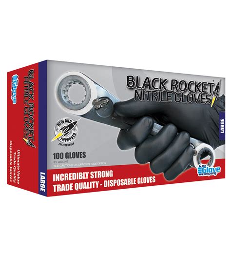 Black Rocket® Nitrile Disposable Gloves The Glove Company Australia