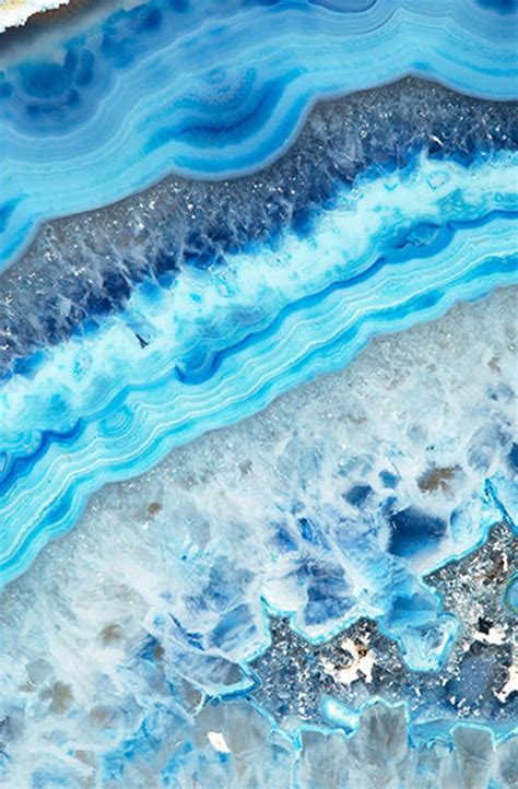 Mineral Photography Print 062 Blue Agate Fine Art Print