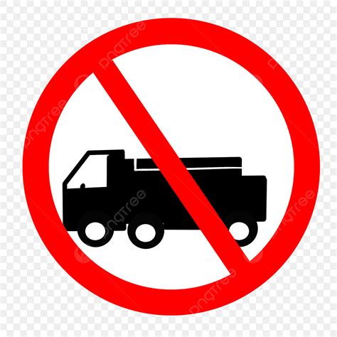 Prohibition Truck Vehicle No Png Sign Truck Warning Imagem Png E
