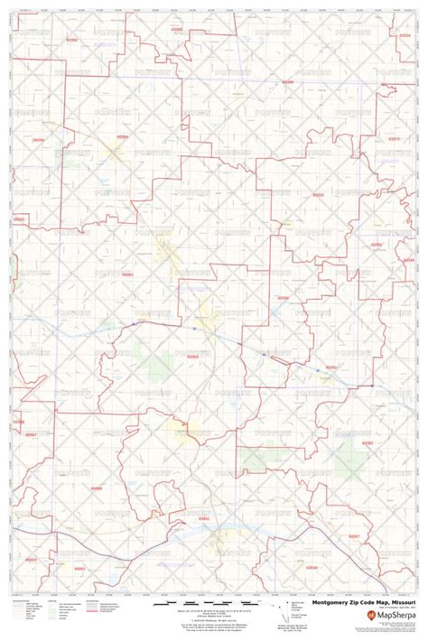 Montgomery Zip Code Map Missouri Montgomery County Zip Codes